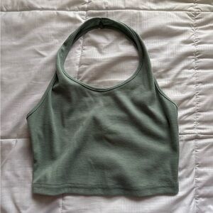 SHEIN Teal/Green Halter Neck Crop Top